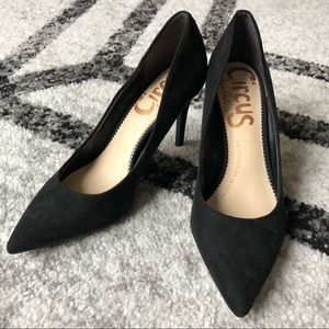 Black Suede Pumps by Circus